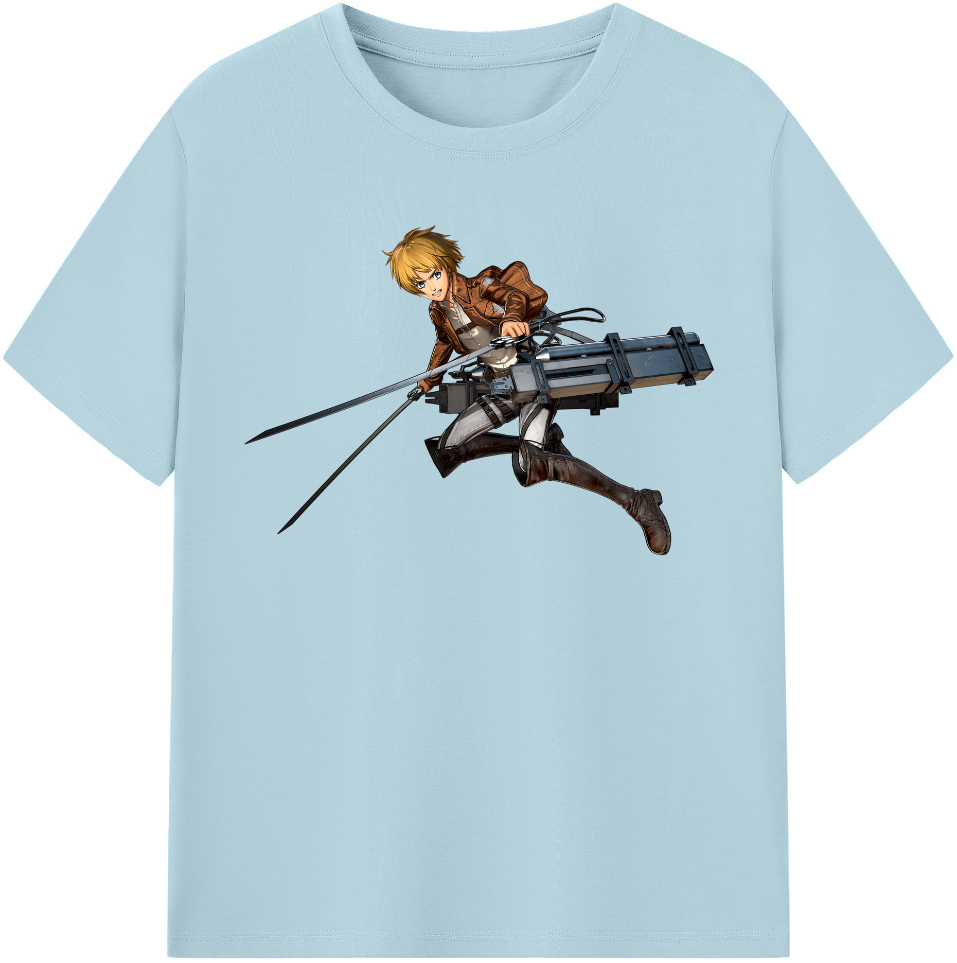 （画像用） 進撃の巨人 アルミン·アルレルト Attack on Titan Armin Arlert 綿100％半袖Tシャツ（フロントプリント）